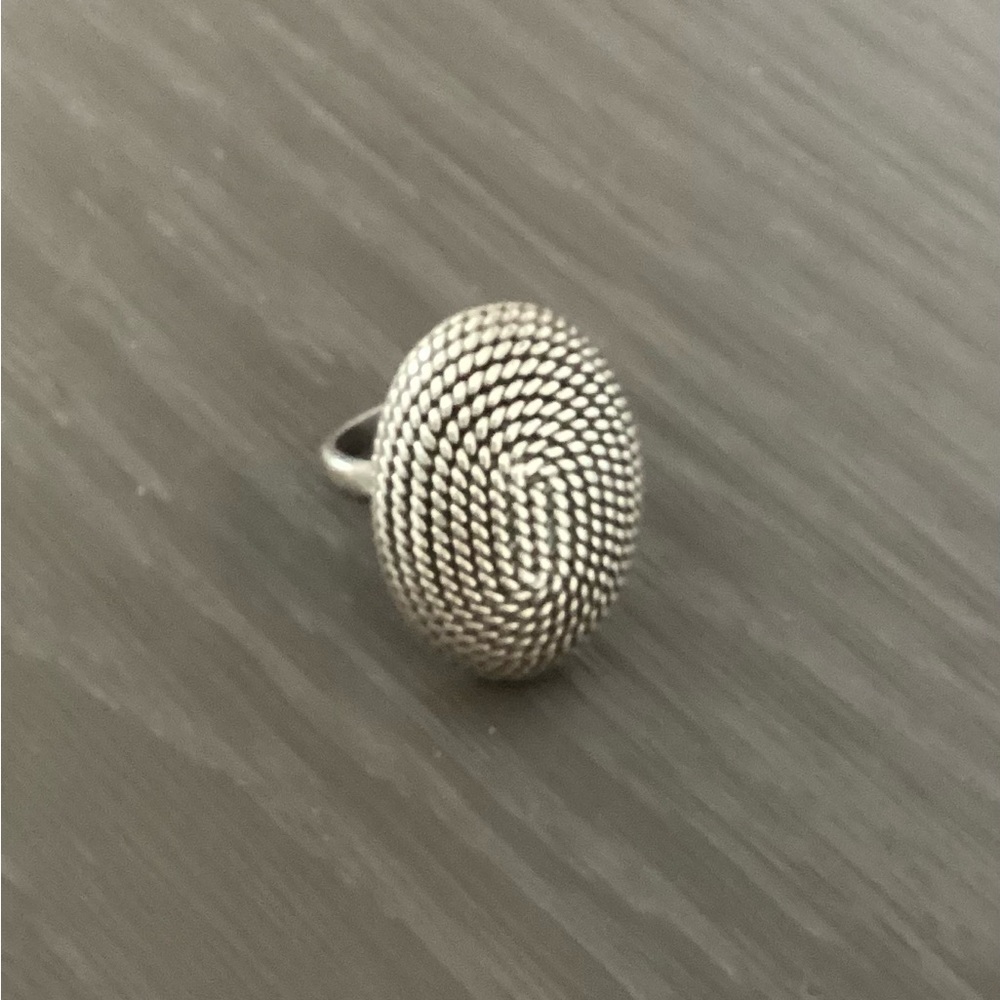 Textured Silver Ring - image 5